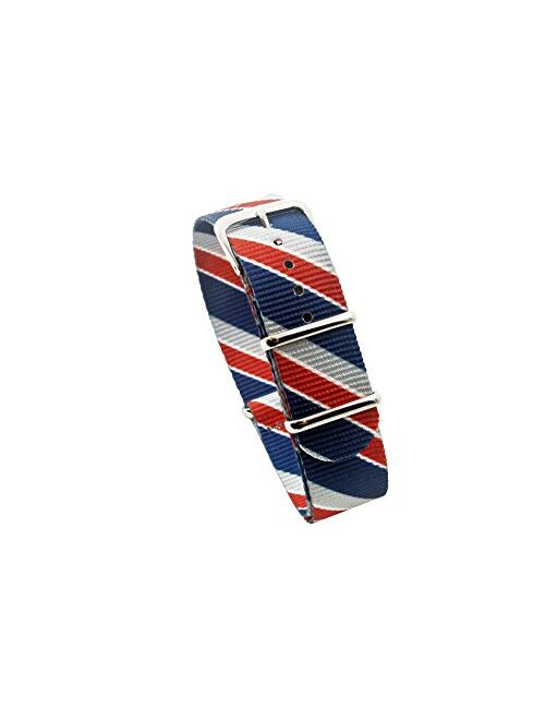 HNS Watch Bands - Choice of Graphic Pattern & Width (18mm, 20mm, 22mm) - Ballistic Nylon Watch Straps