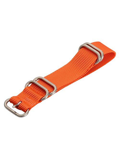 Clockwork Synergy - XL 5 Ring Heavy NATO Brushed Steel Watch Strap Bands