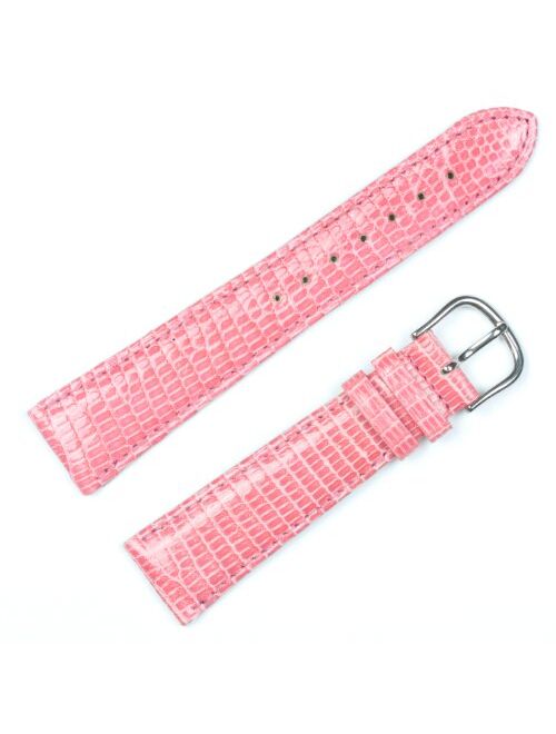 Genuine Lizard Watchband Rose 20mm Watch Band - by deBeer