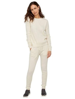 State Cashmere Women’s 100% Pure Cashmere Knitted Loungewear • Add Both to Cart for Set