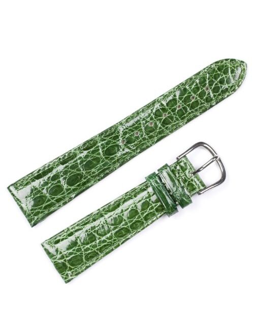 Genuine Crocodile Watchband Jade 10mm Watch band - by deBeer