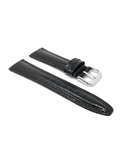 Bandini Leather Watch Band Strap - Semi Glossy - 5 Colors - 12mm, 14mm, 16mm, 18mm, 20mm (Also Comes in Extra Long, XL)