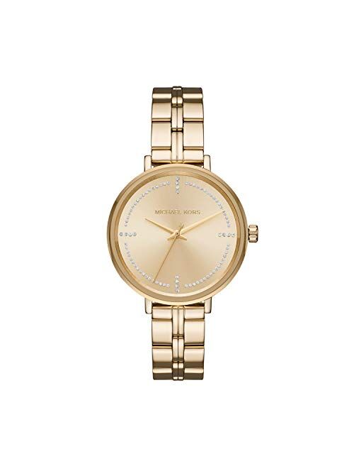 Michael Kors Bridgette Stainless Steel Watch With Glitz Accents