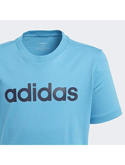 adidas Boys Tshirt Logo Tee Running Essentials Linear Training Kids DV1814 New