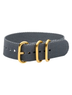 Clockwork Synergy - 3 Ring Heavy NATO Yellow Gold Watch Strap Bands