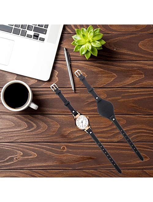 NICERIO Compatible for Fossil Leather Watch Band - Leather Watch Replacement Strap Soft Adjustable Wristband Vintage Watch Strap for Women