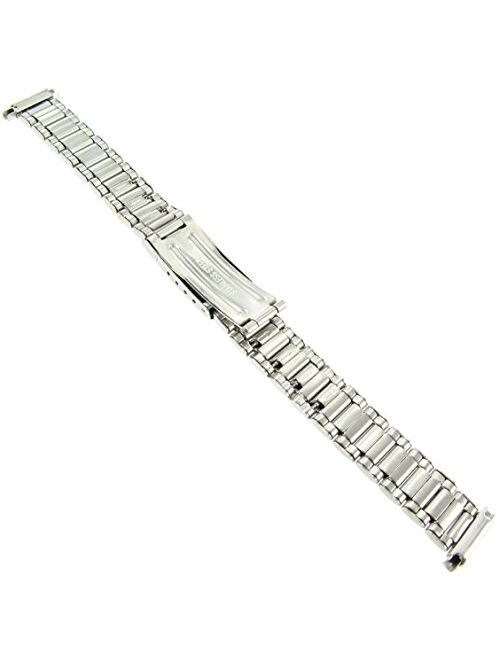 12-16mm Milano Stainless Steel Two Tone Shiny Deployment Buckle Watch Band