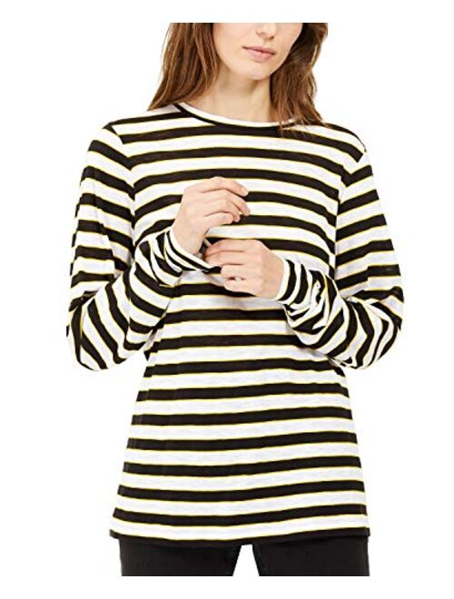 Michael Michael Kors Womens Striped Oversized T-Shirt