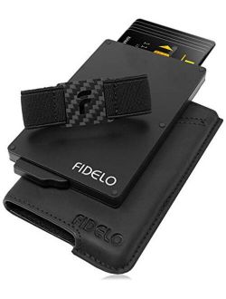FIDELO Minimalist Card Hybrid RFID Wallets for Men Slim Wallet with Tracker