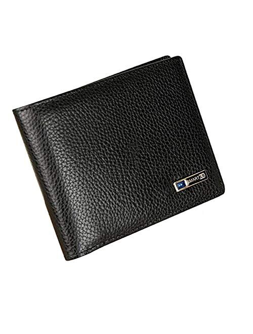 Smart LB Anti-Lost Wallet With Tracker Bifold Cowhide Leather Purse with Alarm, Bluetooth, Position Record (via Phone GPS)