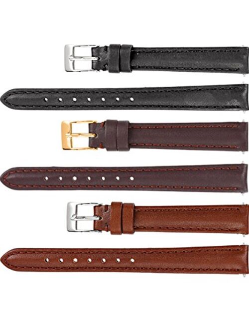 Ladies Regular Leather Water-Resistant Padded Watch Strap