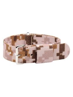 22mm NATO Ss Nylon Loop Desert Camo Interchangeable Replacement Watch Strap Band