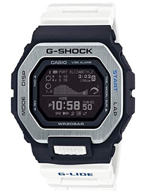 Casio G-Shock Men's Connected Digital G-Lide White Resin Strap Watch 46mm GBX100-7