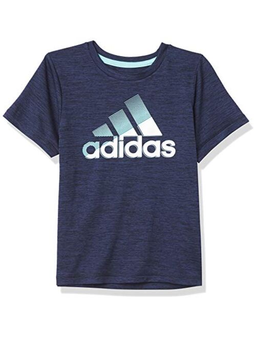 adidas Boys' Short Sleeve Moisture-Wicking Boss Logo T-Shirt