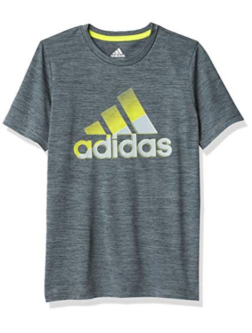 adidas Boys' Short Sleeve Moisture-Wicking Boss Logo T-Shirt