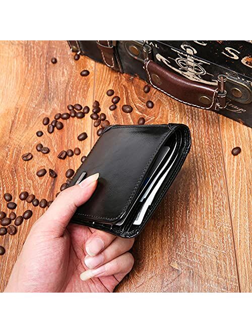 Smart LB Smart Anti-Lost Wallet Bluetooth Tracker, Position Record (Via Phone GPS), Bifold Cowhide Leather Men Wallets Smart LB (Black)