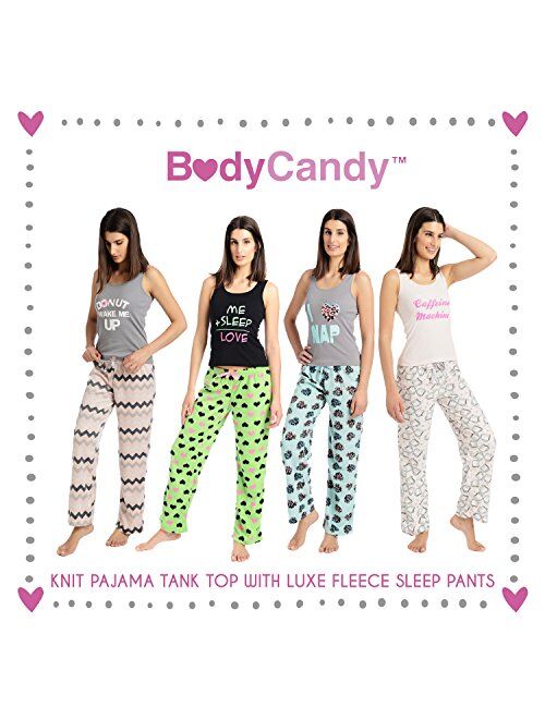 Body Candy Women's Pajama Tank Top with Pajamas Striped lounge Pants Sets