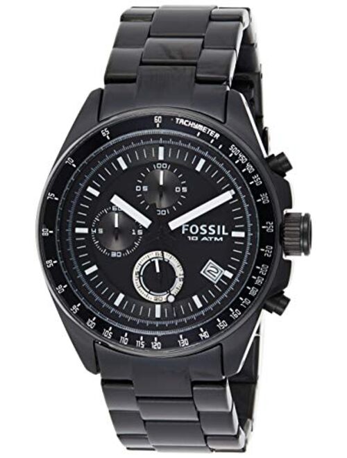 Fossil Men's CH2601 Decker Black Stainless Steel Chronograph Watch