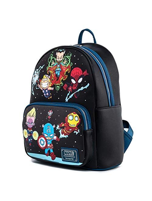 Loungefly Marvel Sy Chibi Group Double Strap Shoulder Bag