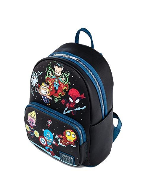 Loungefly Marvel Sy Chibi Group Double Strap Shoulder Bag