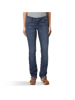 Women's Western Mid Rise Stretch Straight Leg Jean