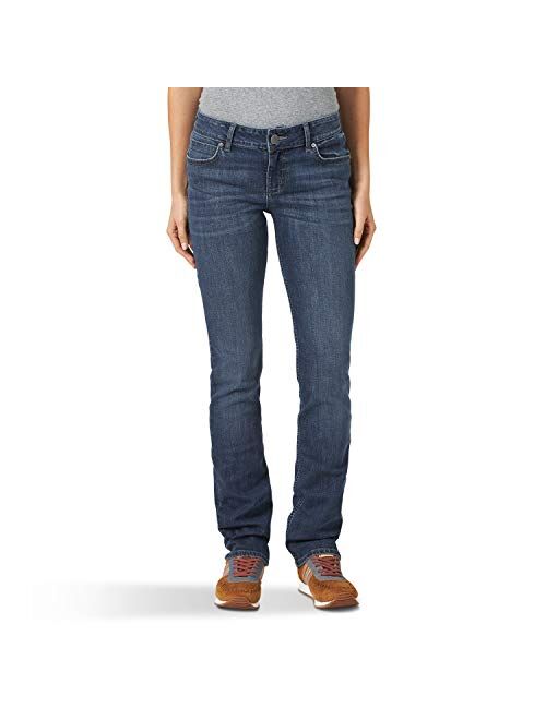 Wrangler Women's Western Mid Rise Stretch Straight Leg Jean