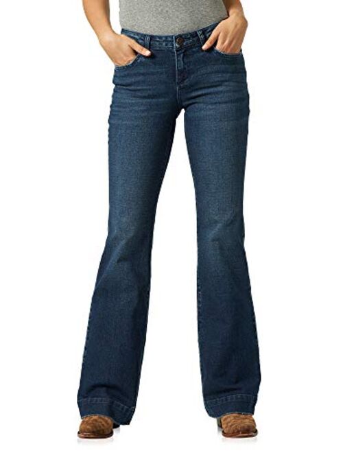 Wrangler Women's Retro Mae Mid Rise Wide Leg Trouser Jean