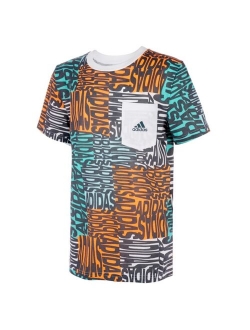 Big Boys Short Sleeve Allover Print Tee