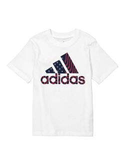 White USA Logo Tee - Boys