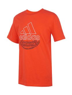 Orange-Red Sport Sketch Logo Tee - Boys