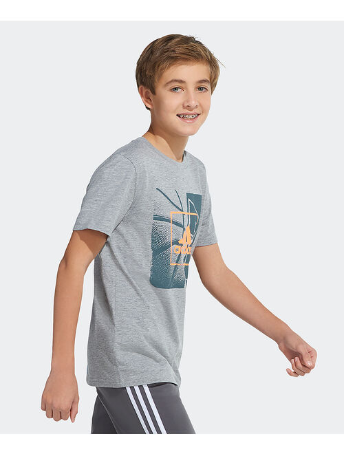 Adidas Heather Gray Winner Logo Tee - Boys