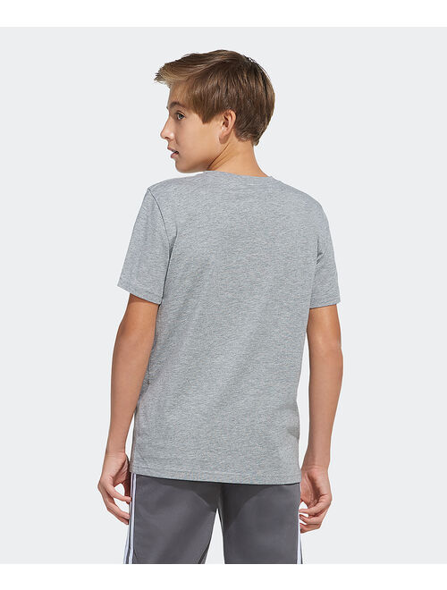 Adidas Heather Gray Winner Logo Tee - Boys