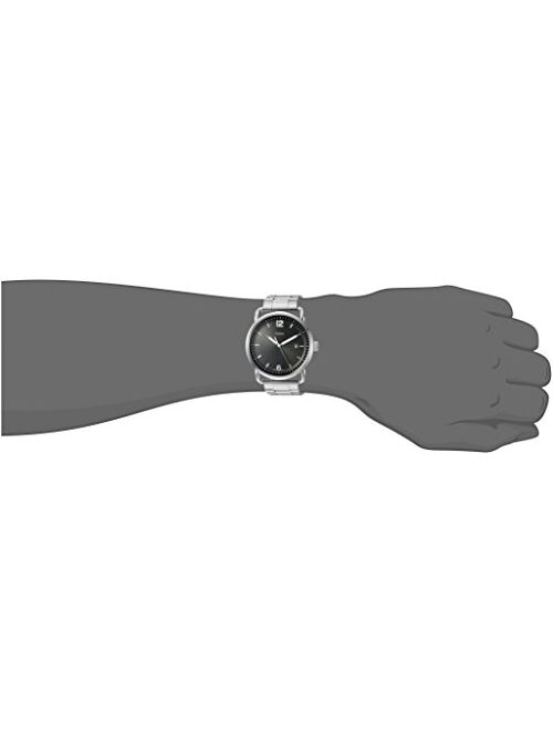 Fossil Men's 'The Commuter' Quartz Stainless Steel Casual Watch, Color:Black/silvertoned (Model: FS5391)