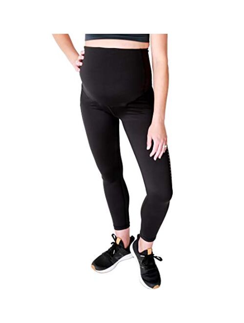 Movemama Women’s Active Maternity & Postpartum Leggings with Laser Cut Detail