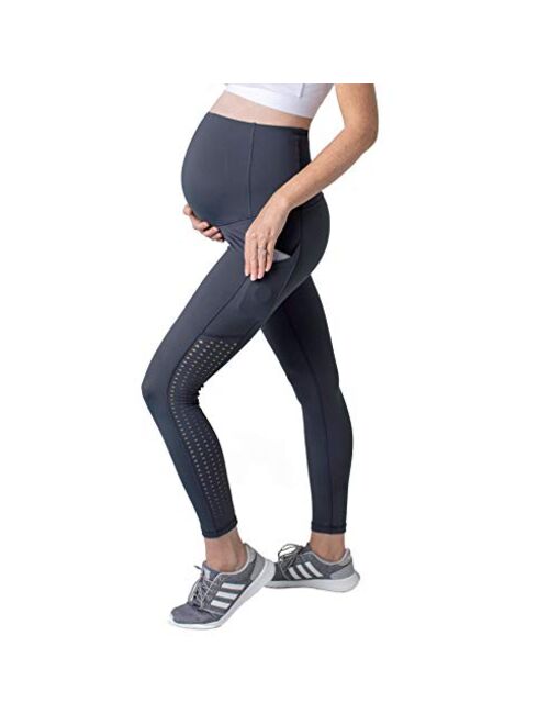 Movemama Women’s Active Maternity & Postpartum Leggings with Laser Cut Detail