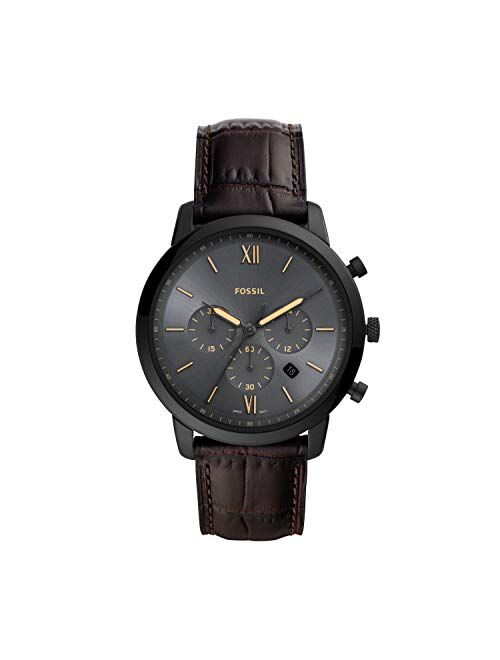 Fossil Neutra Chrono - FS5579 Black/Brown Croco One Size