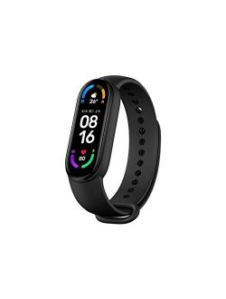 Xiaomi Mi Band 6 1.56 Inch Full Touch Screen Sport Wristband 24h Heart Rate Fitness Tracker 5ATM Waterproof Smart Band Bracelet Magnetic Charge Mi Smart Bracelet 6 Standa