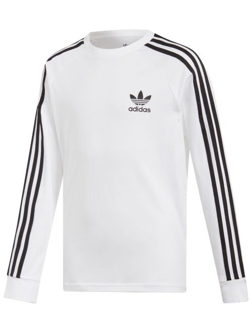 Adidas Originals Adidas Big Boys Original 3-Stripes Long-Sleeve Shirt