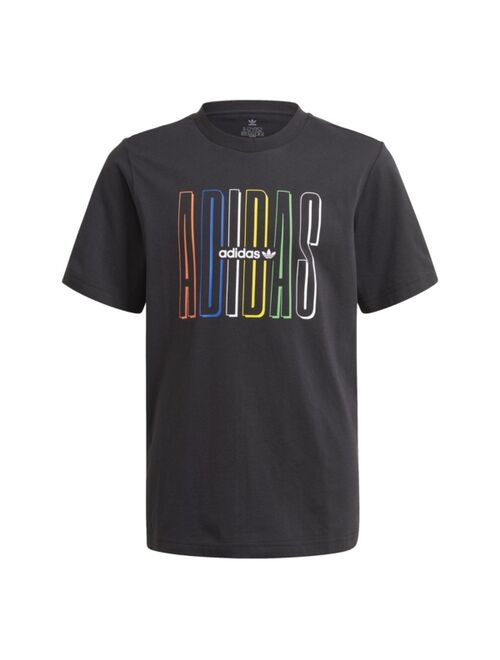 Adidas Big Boys Graphic Logo Print Tee