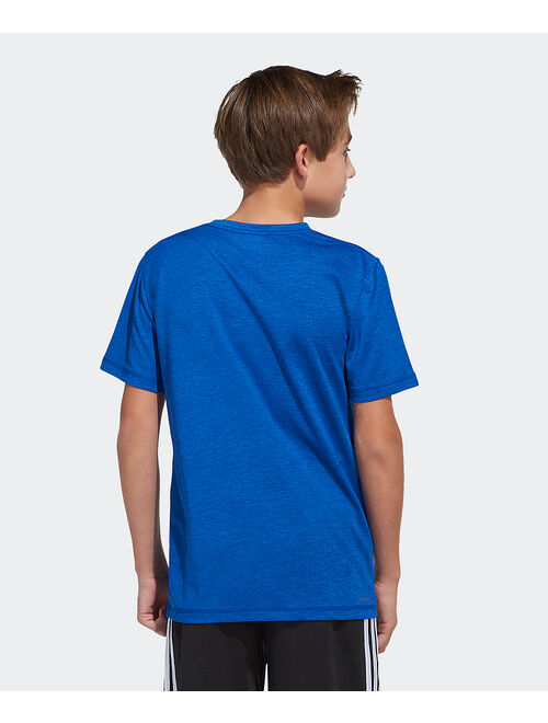 Adidas Brite Blue & Red Sliced Logo Tee - Boys