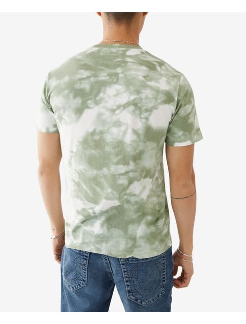 True Religion Men's Tie-Dye Arch Logo Short Sleeve Crewneck Tee