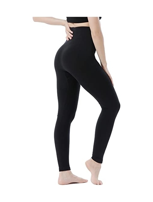 FLINXE Thick Fleece Lined Winter High Waisted Leggings Warm Soft Seamless Yoga Leggings