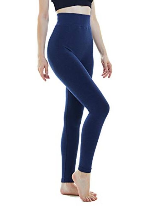 FLINXE Thick Fleece Lined Winter High Waisted Leggings Warm Soft Seamless Yoga Leggings