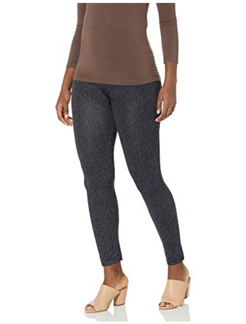 MUK LUKS Women's Fleece-Lined Faux Denim Warm Leggings