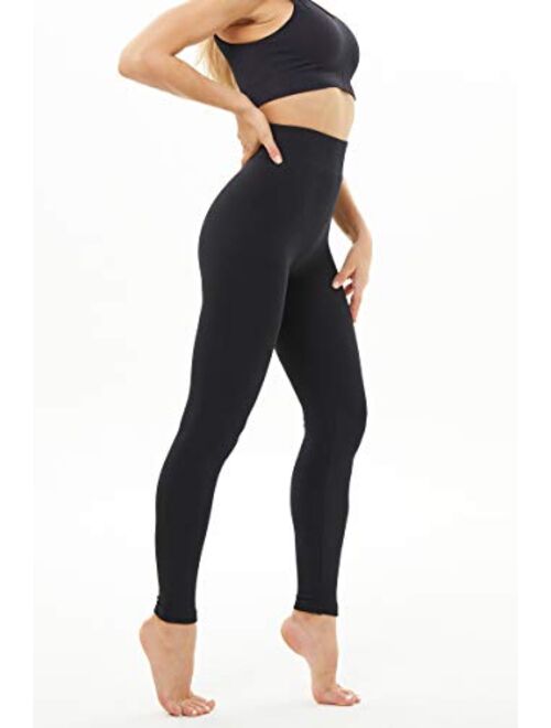 DINNAPE Thick Tummy Control Fleece Lined Leggings for Women High Waisted Soft Warm Yoga Seamless Leggings