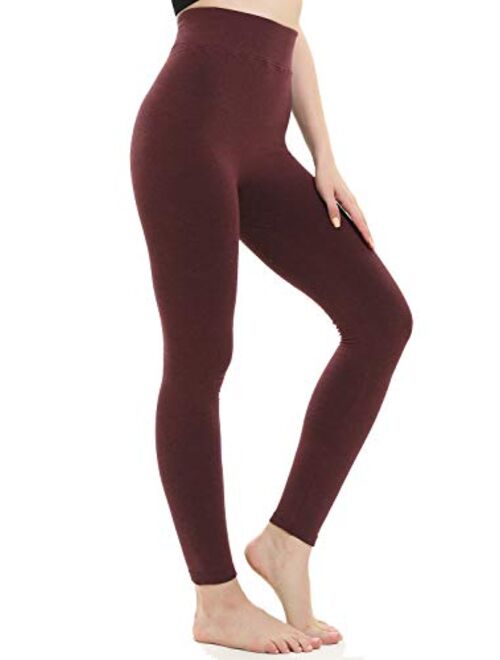 DINNAPE Thick Tummy Control Fleece Lined Leggings for Women High Waisted Soft Warm Yoga Seamless Leggings