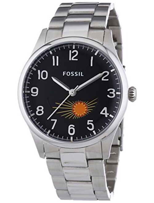 Fossil The Agent Three-Hand Moonphase Stainless Steel Watch Fs4848