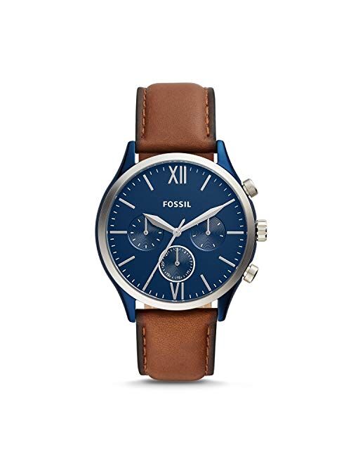 Fossil Fenmore Midsize Multifunction Luggage Leather Watch BQ2402