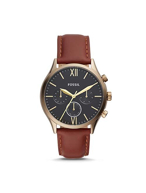 Fossil Fenmore Midsize Multifunction Brown Leather Watch BQ2404