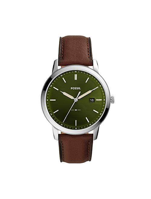 Fossil Minimalist Solar Three-Hand Date Leather Watch FS5838